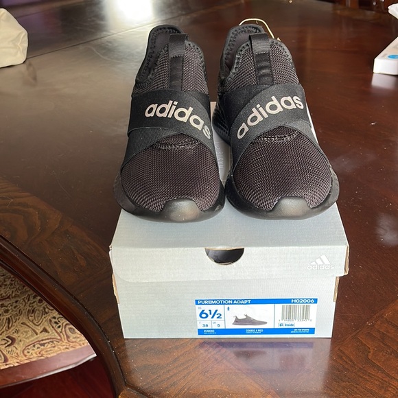 Adidas Women's running shoes puremotion Adapt slip-on size 6.5 color black - Picture 2 of 8